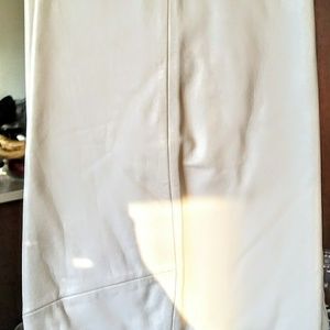 Cache Ivory Leather Pants